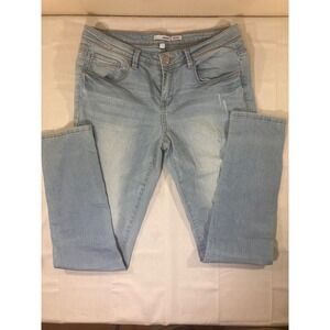 BONGO‎ Womens Jeans Size 11 Light Wash Denim Skinny Jeans Distressed